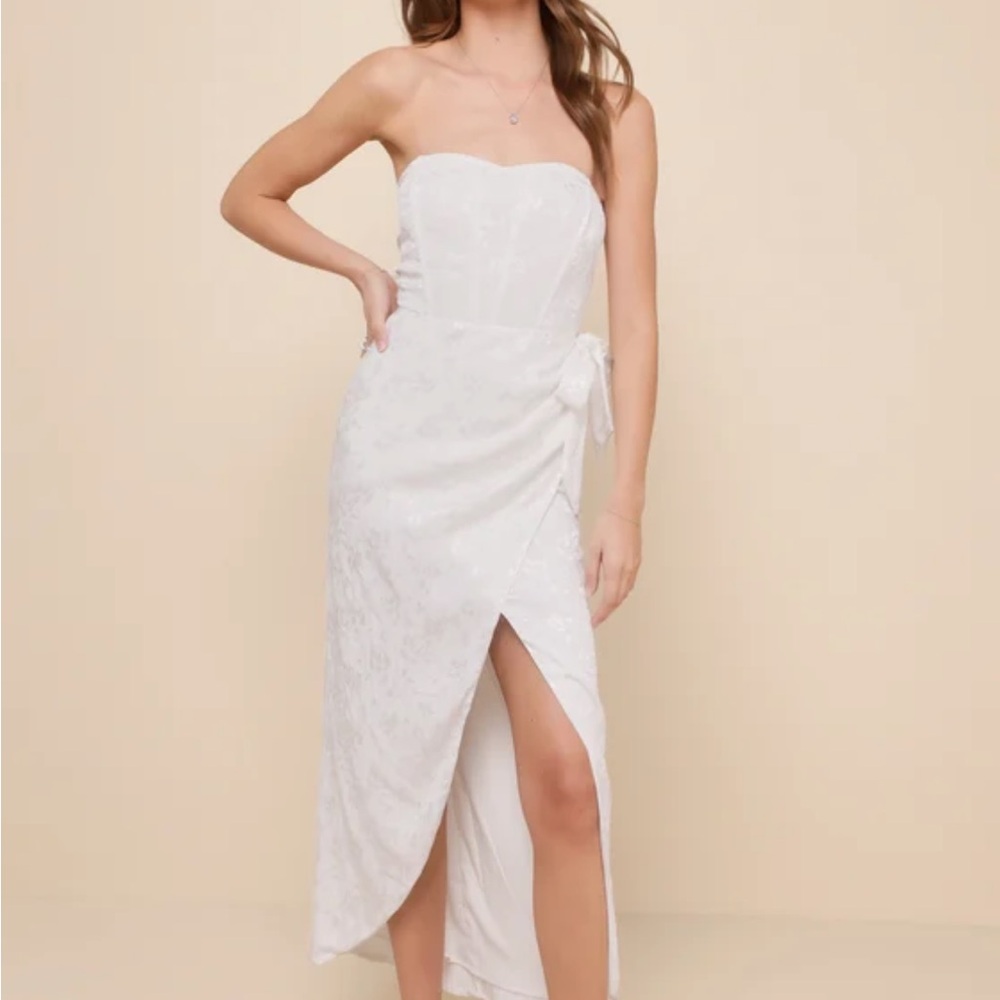 NWT Strapless Bustier Midi Dress sz XS